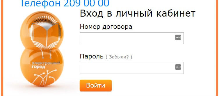 Лк интернет компании Электронный город